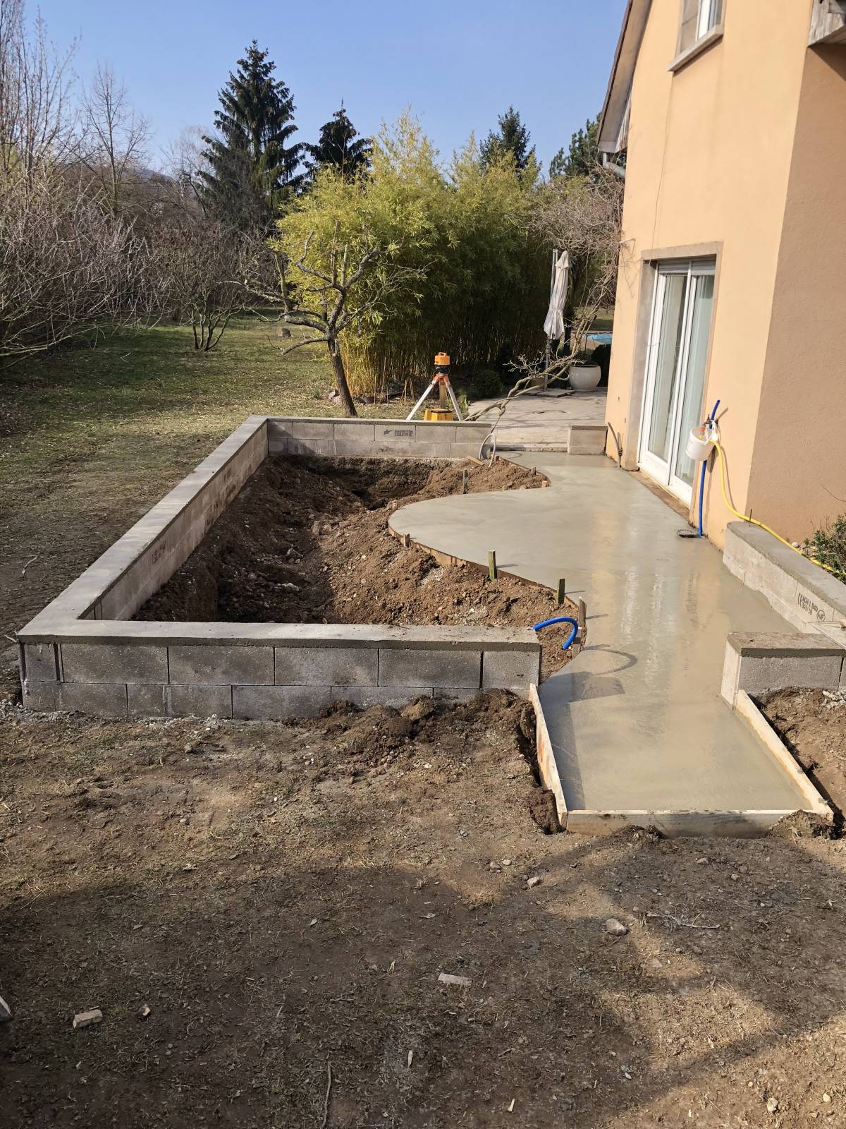 CHANTIER OBERNAI : Dallage pour un jardin d&#8217;hiver Erstein 2