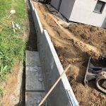 Chantier de Pavage / Mur L / Nida Gravelle à Plobsheim près de Strasbourg Schiltigheim 17