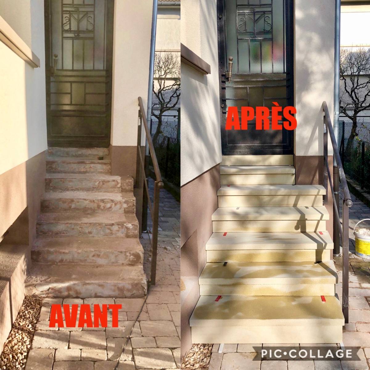 Habillage d&#8217;escalier sur mesure à la meinau et pose de couvertine Erstein