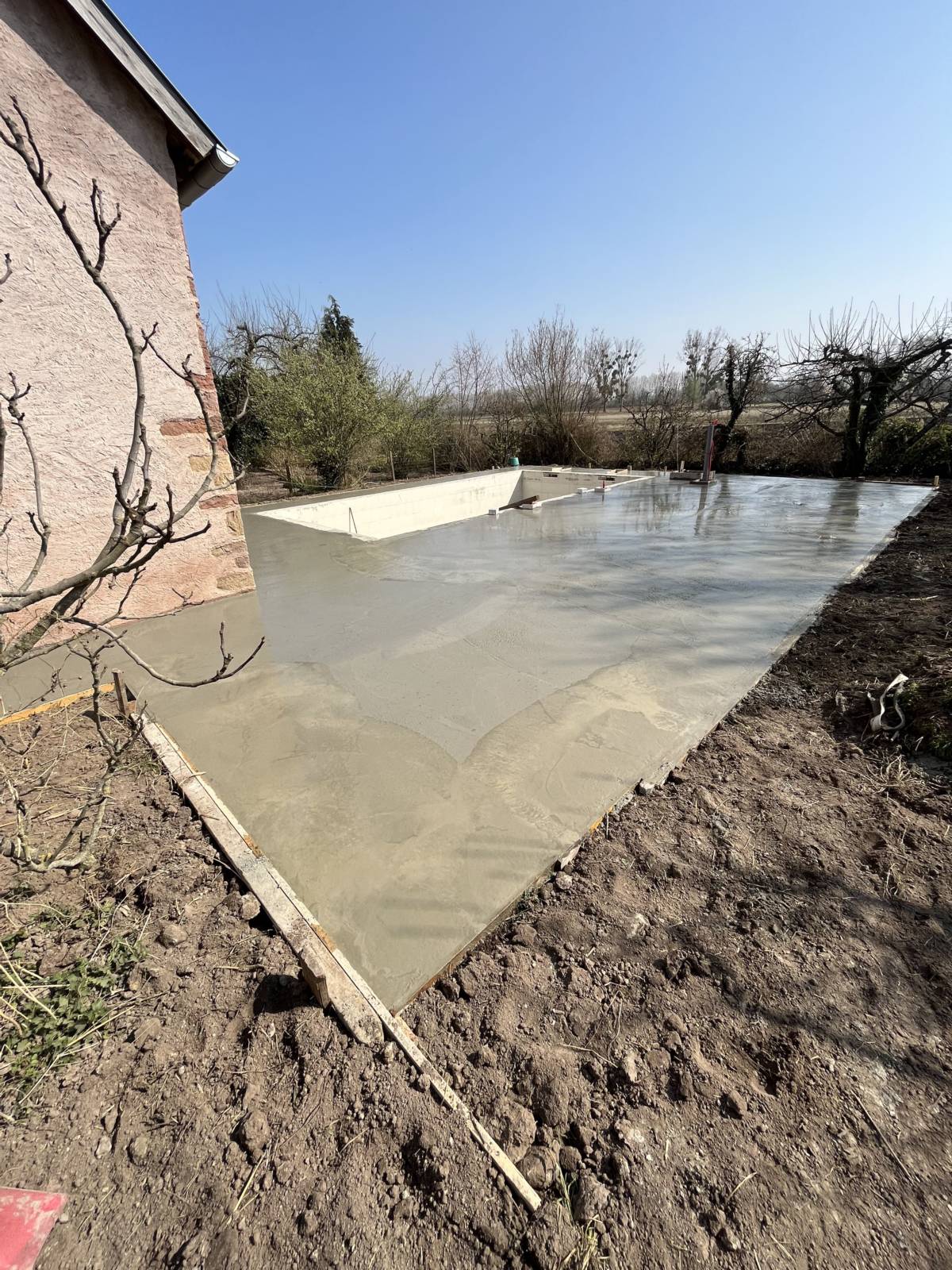 Terrassement, piscine, dalle béton à Krautergersheim Lingolsheim